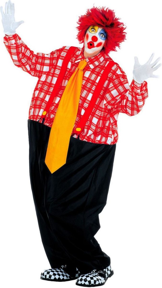 Clown & Nar Kostuum | Vet Gave Clown | Man | One Size | Carnaval kostuum | Verkleedkleding